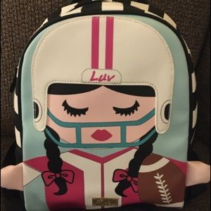 New W/Tags Betsy Johnson Football player backpack